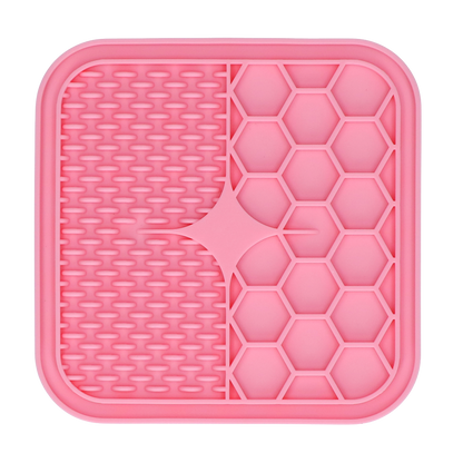 Dual texture licking mat