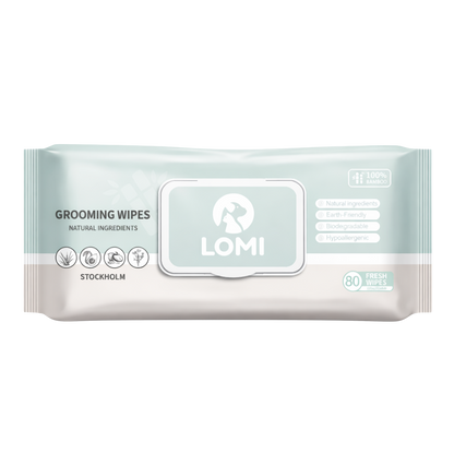 Natural bamboo grooming wipes