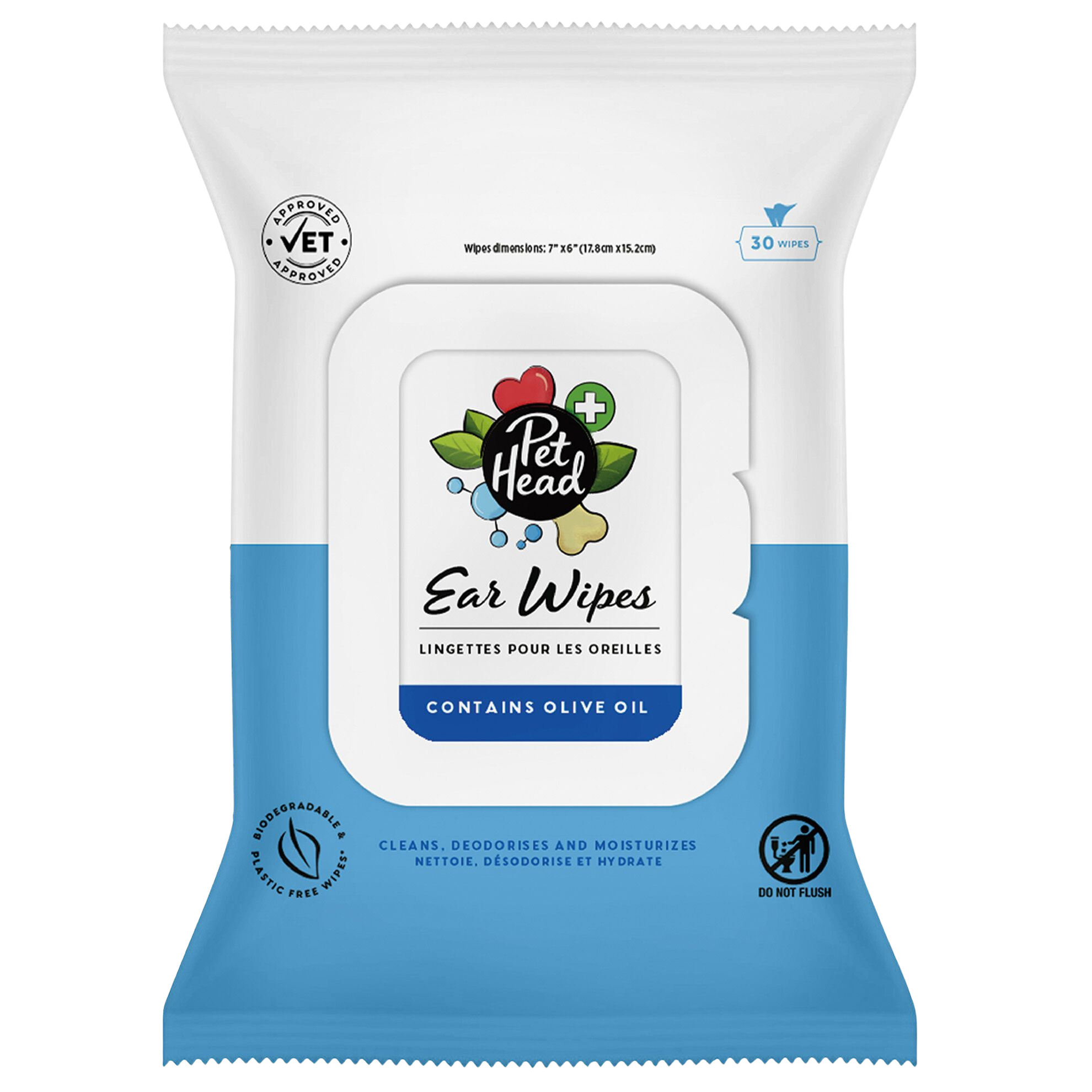 Ear cleansing wipes for dogs