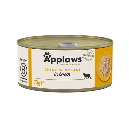 Chicken breast in broth for adult cats