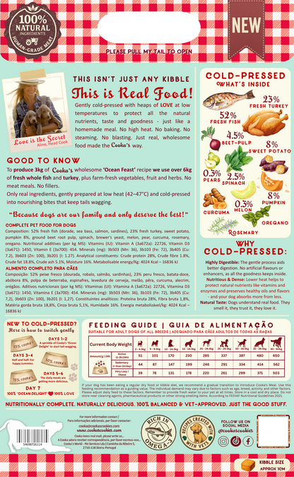 Ocean Feast semi-moist fish and turkey kibble