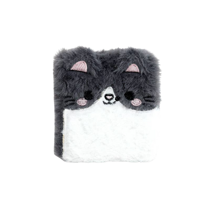 Lola the Cat plush notebook with pocket and mini notebook