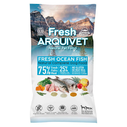 Semi-moist kibble made with fresh sea fish