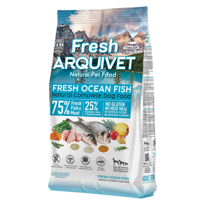 Semi-moist kibble made with fresh sea fish
