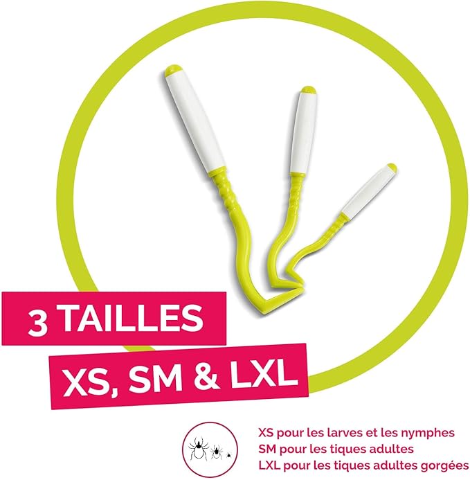 Set of 3 tick removers 