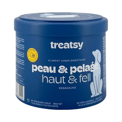 Chicken-based skin and coat supplement for dogs