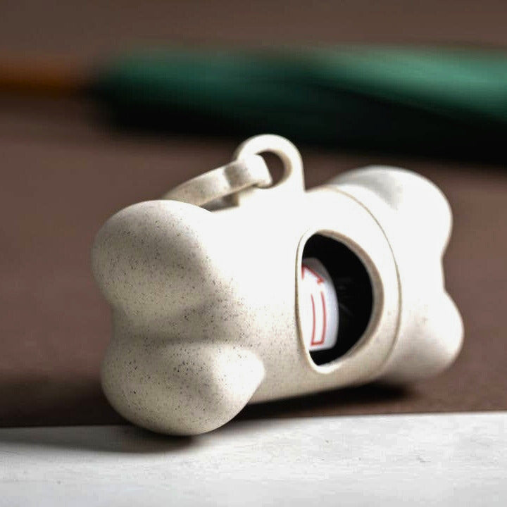 Bamboo fiber poop bag dispenser