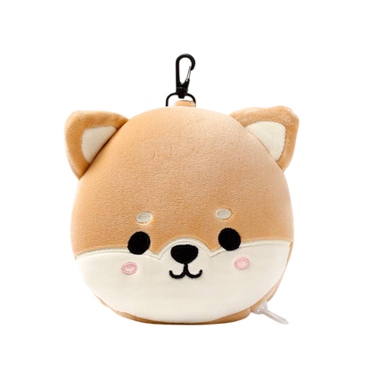 2-in-1 Shiba Inu Travel Pillow with Mask