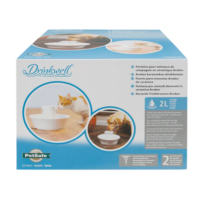 Drinkwell® Avalon Ceramic Pet Fountain, 2 L, for Dogs and Cats
