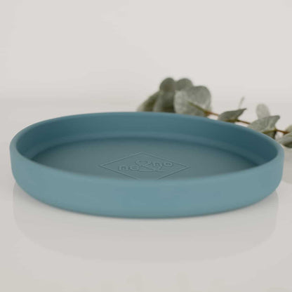 Flat silicone bowl