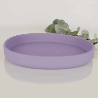 Flat silicone bowl