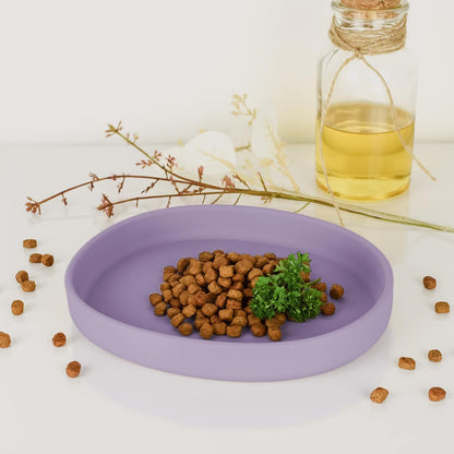 Flat silicone bowl